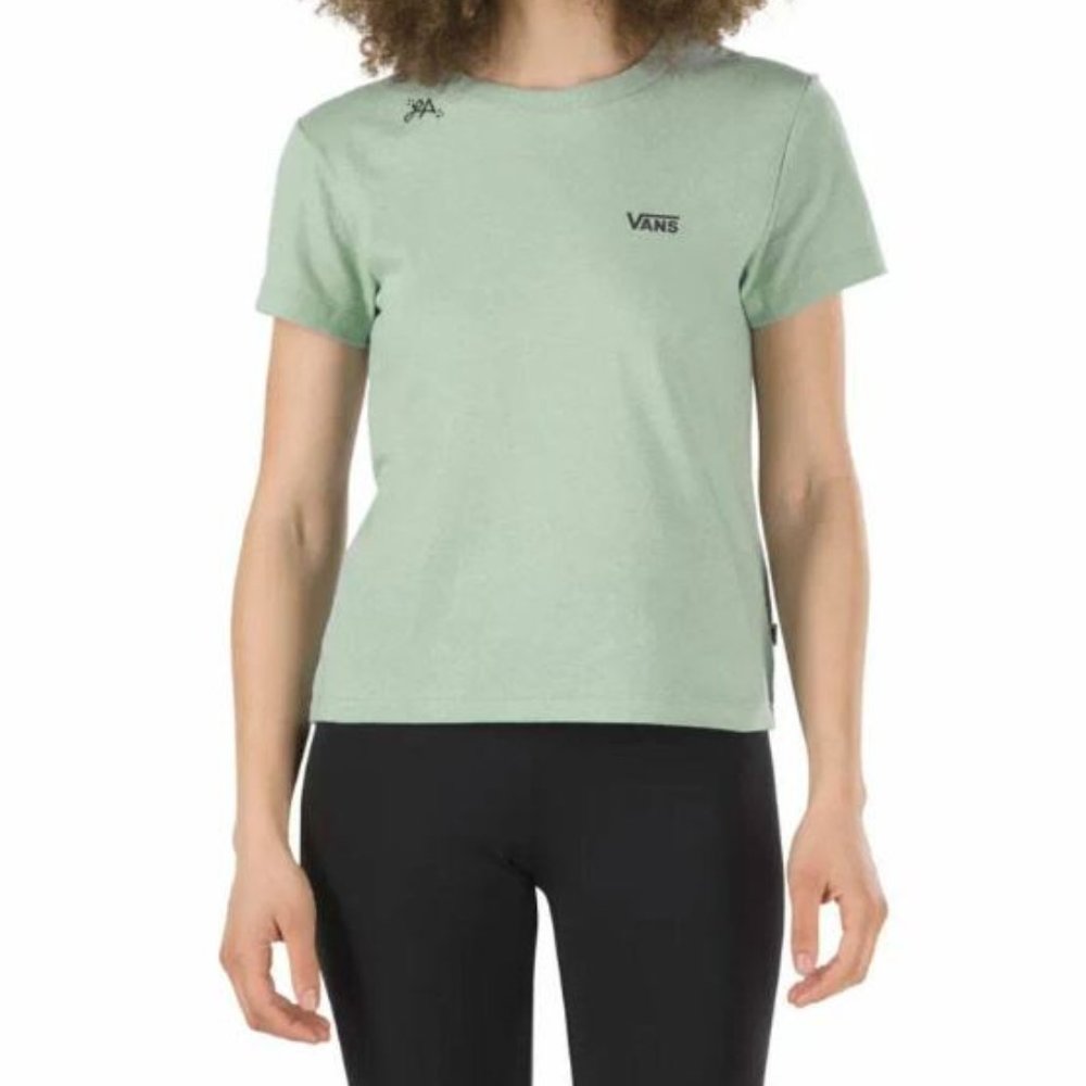 NWT! Vans Heart Lizzie Baby Tee Women's T Shirt Blue Surf SMALL
